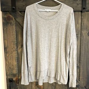 Athleta Grey Lightweight Sweatshirt Size Large